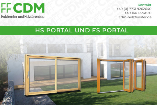 Schiebe und Faltfenster- HS Portal und FS portal